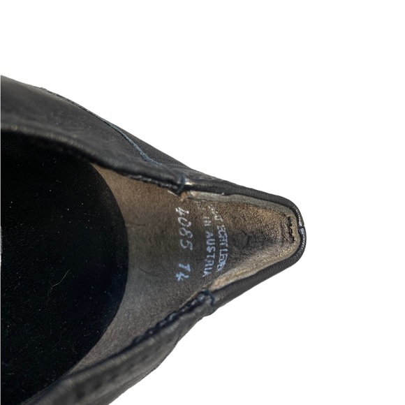 Paul Green leather lug sole almond toe black pumps - Picture 7 of 7